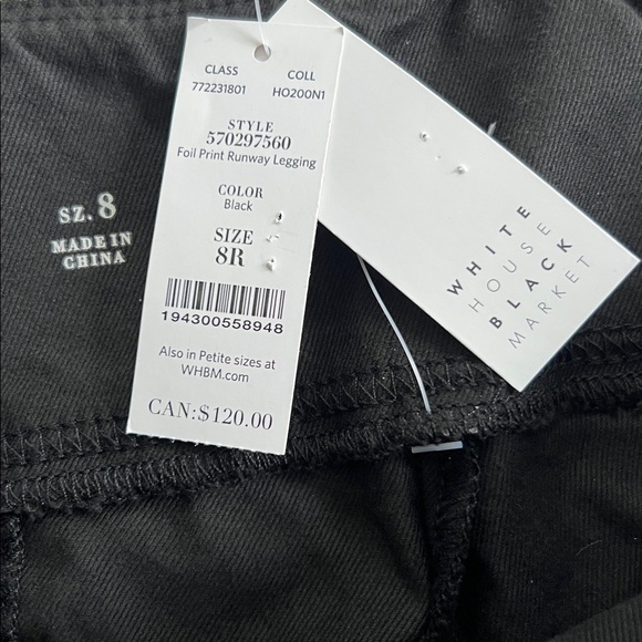 White House Black Market Foil Print Denim Runway Leggings - Picture 7 of 9